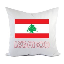 Cuscino divano letto Libano bandiera federa e imbottitura 40x40 cm in poliestere