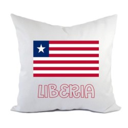 Cuscino divano letto Liberia bandiera federa e imbottitura 40x40 cm in poliestere