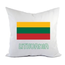 Cuscino divano letto Lituania bandiera federa e imbottitura 40x40 cm in poliestere