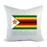 Cuscino divano letto bianco Zimbabwue con bandiera federa  40x40 cm in poliestere