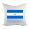 Cuscino divano letto bianco Nicaragua con bandiera federa  40x40 cm in poliestere