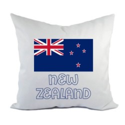 Cuscino divano letto bianco nuova Zelanda con bandiera federa  40x40 cm in poliestere
