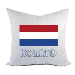 Cuscino divano letto bianco Olanda con bandiera federa  40x40 cm in poliestere