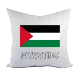 Cuscino divano letto bianco Palestina con bandiera federa  40x40 cm in poliestere
