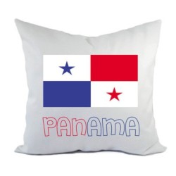 Cuscino divano letto bianco Panama con bandiera federa  40x40 cm in poliestere