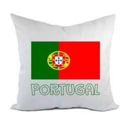 Cuscino divano letto bianco Portogallo con bandiera federa  40x40 cm in poliestere