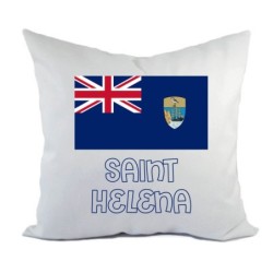 Cuscino divano letto bianco Saint Helena con bandiera federa  40x40 cm in poliestere