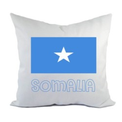 Cuscino divano letto bianco Somalia con bandiera federa  40x40 cm in poliestere