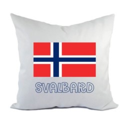 Cuscino divano letto bianco Svalbard con bandiera federa  40x40 cm in poliestere