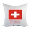 Cuscino divano letto bianco Swiss Svizzera con bandiera federa  40x40 cm in poliestere