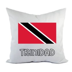 Cuscino divano letto bianco Trinidad con bandiera federa  40x40 cm in poliestere