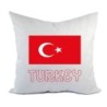 Cuscino divano letto bianco Turchia con bandiera federa  40x40 cm in poliestere