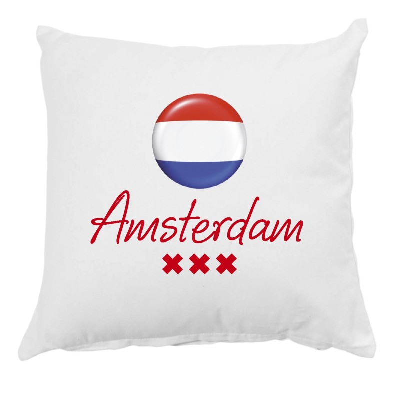 Cuscino Amsterdam Olanda con federa 40x40 letto divano 51 federa  in poliestere