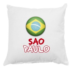 Cuscino Sao Paulo Brazil con federa 40x40 letto divano 49 federa  in poliestere