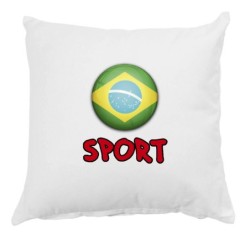 Cuscino Sport Brasile con federa 40x40 letto divano 48 federa  in poliestere