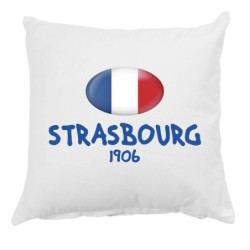 Cuscino Strasbourg 1906 Francia con federa 40x40 letto divano 43 federa  in poliestere