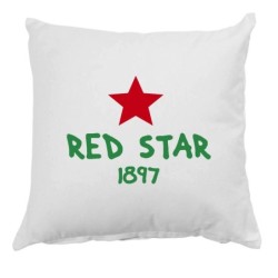 Cuscino Red Star 1897 Francia con federa 40x40 letto divano 44 federa  in poliestere