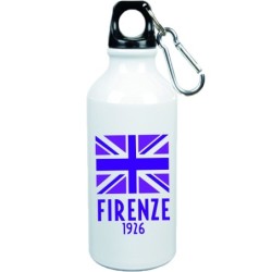 Boraccia bottiglia Firenze Viola con bandiera da 500 ml con moschettone - Sport tempo libero, picnic, scuola, bambino bambino