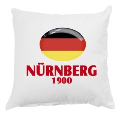 Cuscino Nurnberg città anno 1900 Germania con federa 40x40 letto divano 20   poliestere