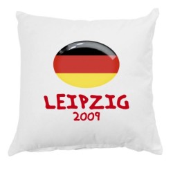 Cuscino Leipzig anno 2009 città Germania con federa 40x40 letto divano 12   poliestere