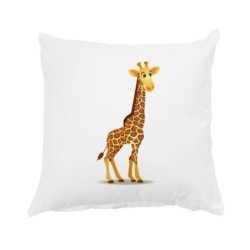 Cuscino cucciolo di giraffa felice 40x40 cm imbottito n. 202 con federa 40x40 letto  5 poliestere
