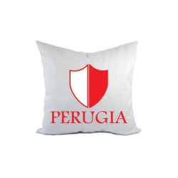 Cuscino con imbottituira Perugia biancorosso con federa 40x40 letto divano 5   poliestere