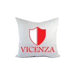 Cuscino con imbottituira Vicenza biancorosso con federa 40x40 letto divano 5   poliestere