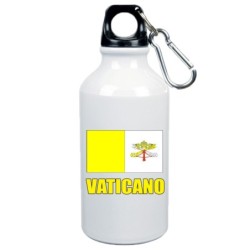 Borraccia Vaticano bandiera da 500 ml alluminio92 con moschettone da 500 ml. - Sport tempo libero