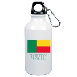 Borraccia Benin bandiera da 500 ml alluminio22 con moschettone - Sport tempo libero