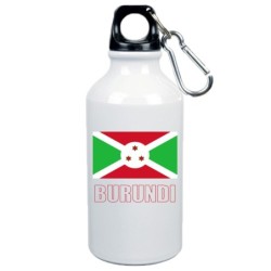 Borraccia Burundi bandiera da 500 ml alluminio33 con moschettone - Sport tempo libero