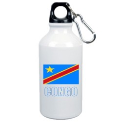 Borraccia Congo bandiera da 500 ml alluminio47 con moschettone - Sport tempo libero