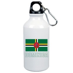 Borraccia Dominica bandiera da 500 ml alluminio58 con moschettone - Sport tempo libero