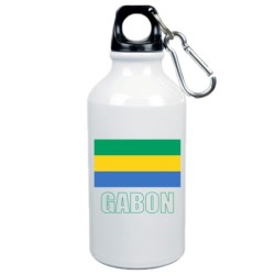 Borraccia Gabon bandiera da 500 ml alluminio75 con moschettone - Sport tempo libero