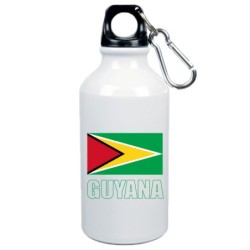 Borraccia Guyana bandiera da 500 ml alluminio90 con moschettone - Sport tempo libero