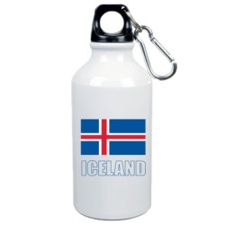 Borraccia Islanda bandiera da 500 ml alluminio96 con moschettone - Sport tempo libero