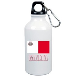 Borraccia Malta bandiera da 500 ml alluminio130 con moschettone - Sport tempo libero