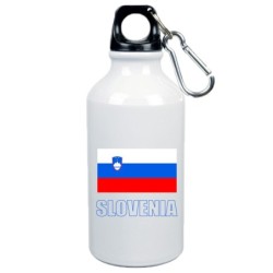 Borraccia Slovenia bandiera da 500 ml alluminio194 con moschettone - Sport tempo libero