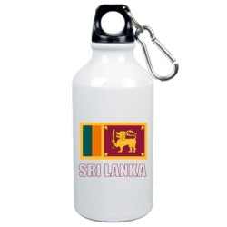 Borraccia Sri Lanka bandiera da 500 ml alluminio201 con moschettone - Sport tempo libero