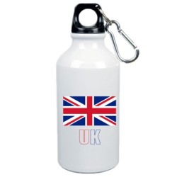 Borraccia UK Gran Bretagna bandiera da 500 ml alluminio225 con moschettone - Sport tempo libero