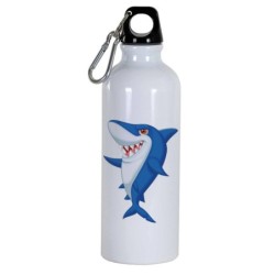 Borraccia disegno squalo -  Cartone animato da 500 ml con moschettone106 - Sport tempo libero