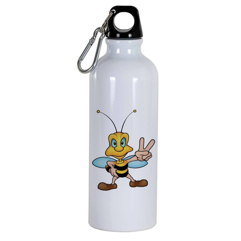 Borraccia ape in piedi -  Cartone animato da 500 ml con moschettone177 - Sport tempo libero