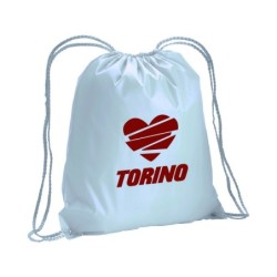 Sacca zainetto tifosi Torino con laccio rinforzo perimetrali / Nylon impermeabile