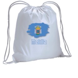 Sacca zainetto sportivo MELILLA bandiera 69 / lacci rinforzo sugli angoli 30x45 cm