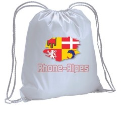 Sacca zainetto sportivo RHONE-ALPES bandiera 85 / lacci rinforzo sugli angoli 30x45 cm