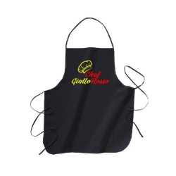 Grembiuli Chef Giallorosso Ricamato 68x72 cotone con tasca e lacci di regolazione