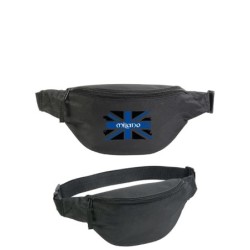 Marsupio stampato Milano neroazzurro bandiera grunge - 1 tasca - cintura regolabile
