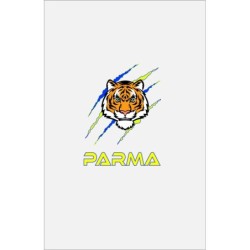 Asciugamano Parma gialloblu tisfosi stadio - Salviettone telo mare spiaggia - in microfibra stampato in sublimazione