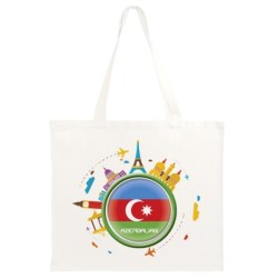 Borsa shopper Azerbaijan viaggi astratto bandiera15