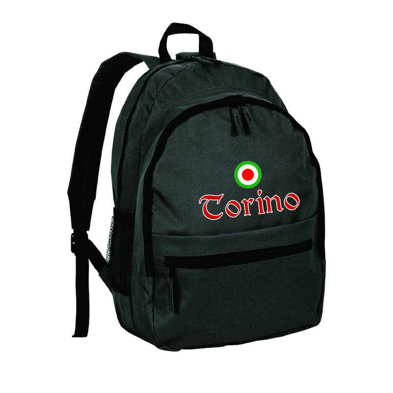 Zaino ultras TORINO stadio in nylon con tasche cerniera e spalline