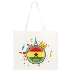 Borsa shopper Ghana viaggi astratto bandiera98